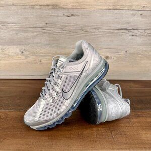 Nike Air Max 2013 Mens Size 10  Metallic Silver Black Flat Silver HQ3025 001